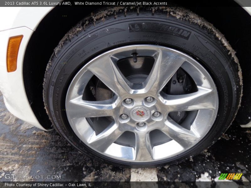 White Diamond Tricoat / Caramel/Jet Black Accents 2013 Cadillac ATS 3.6L Luxury AWD
