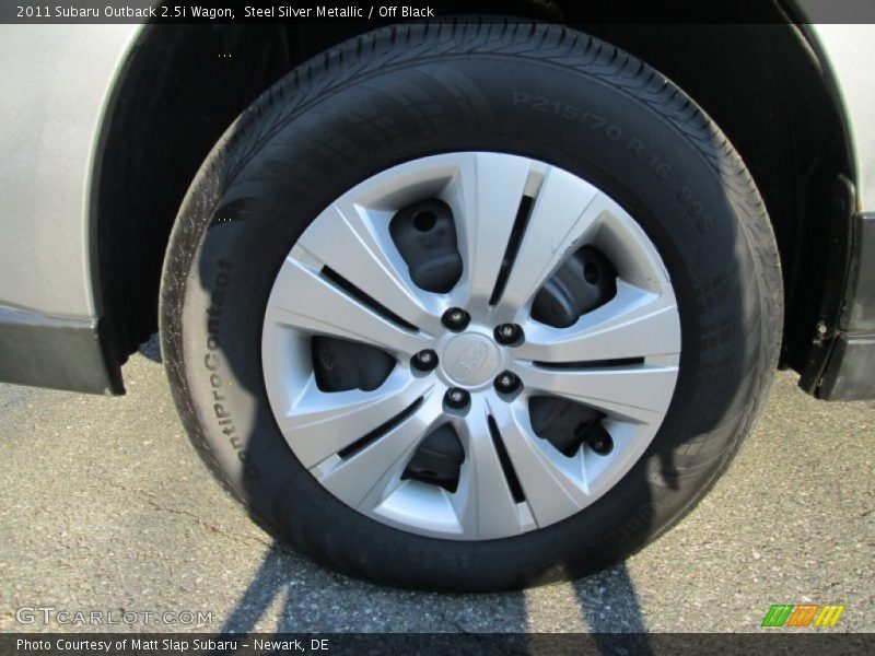 Steel Silver Metallic / Off Black 2011 Subaru Outback 2.5i Wagon