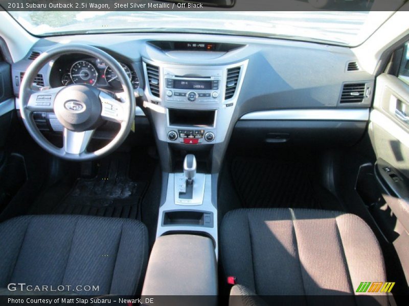 Steel Silver Metallic / Off Black 2011 Subaru Outback 2.5i Wagon
