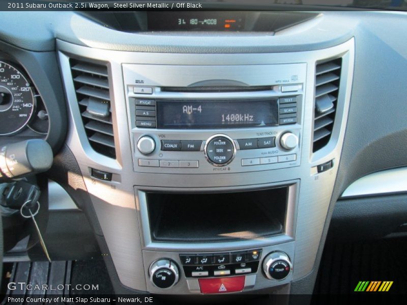 Steel Silver Metallic / Off Black 2011 Subaru Outback 2.5i Wagon