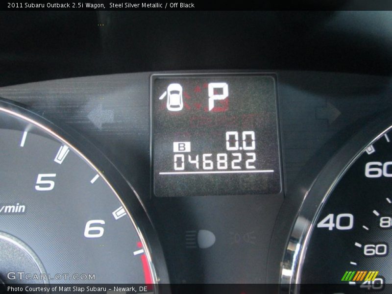Steel Silver Metallic / Off Black 2011 Subaru Outback 2.5i Wagon