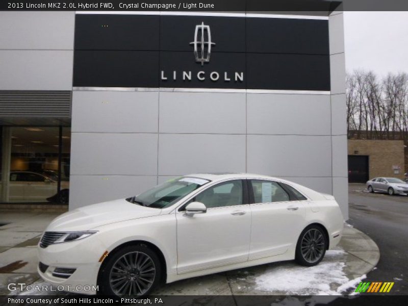 Crystal Champagne / Light Dune 2013 Lincoln MKZ 2.0L Hybrid FWD