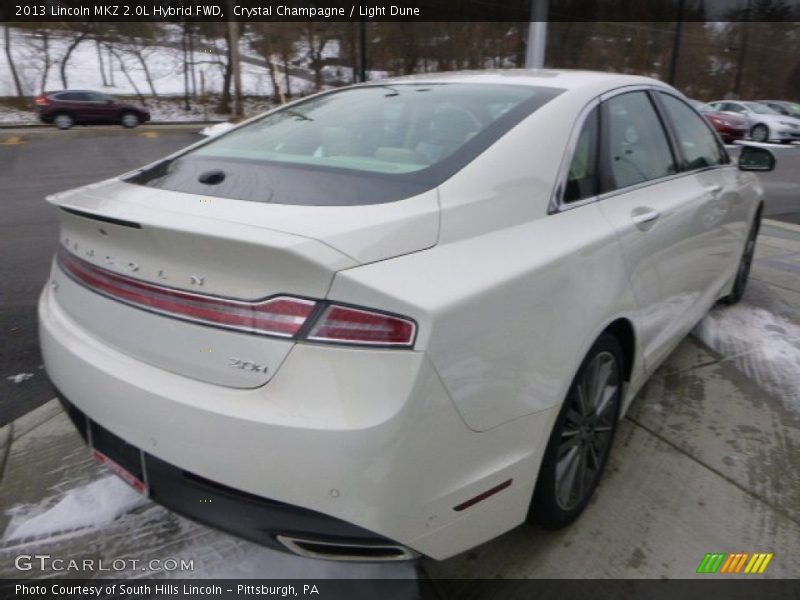 Crystal Champagne / Light Dune 2013 Lincoln MKZ 2.0L Hybrid FWD