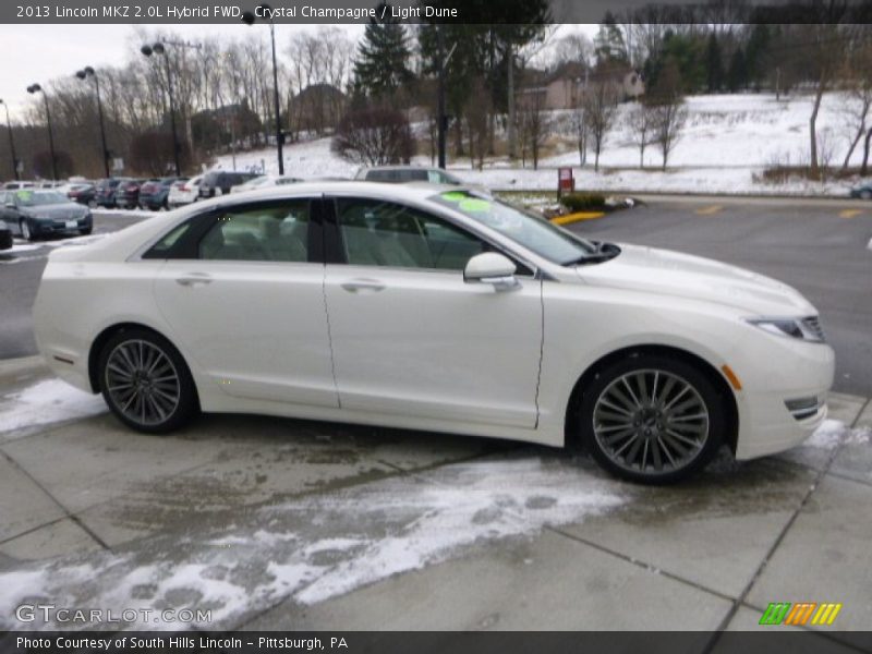 Crystal Champagne / Light Dune 2013 Lincoln MKZ 2.0L Hybrid FWD