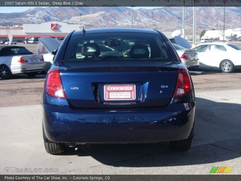 Deep Blue / Gray 2007 Saturn ION 3 Sedan