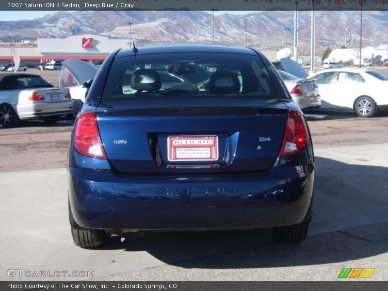 Deep Blue / Gray 2007 Saturn ION 3 Sedan