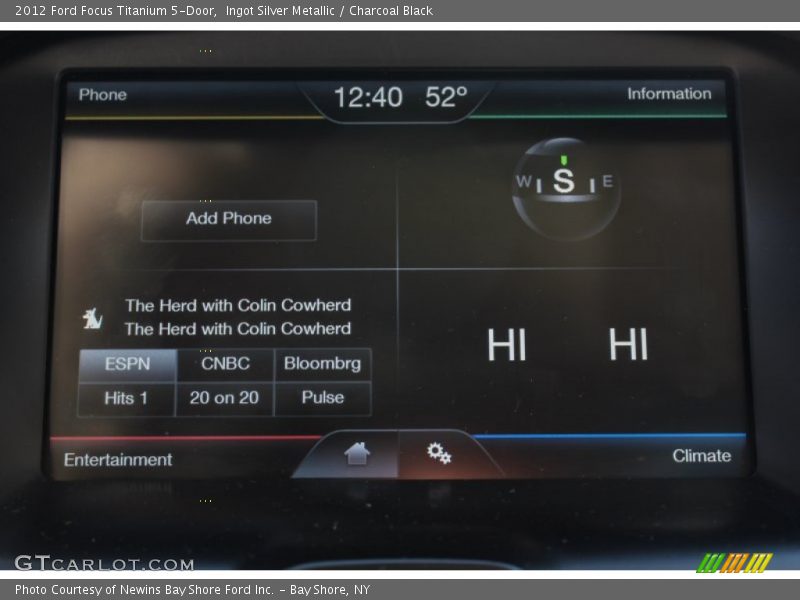 Ingot Silver Metallic / Charcoal Black 2012 Ford Focus Titanium 5-Door