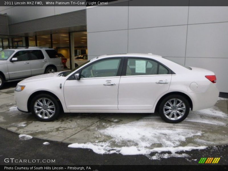 White Platinum Tri-Coat / Light Camel 2011 Lincoln MKZ FWD