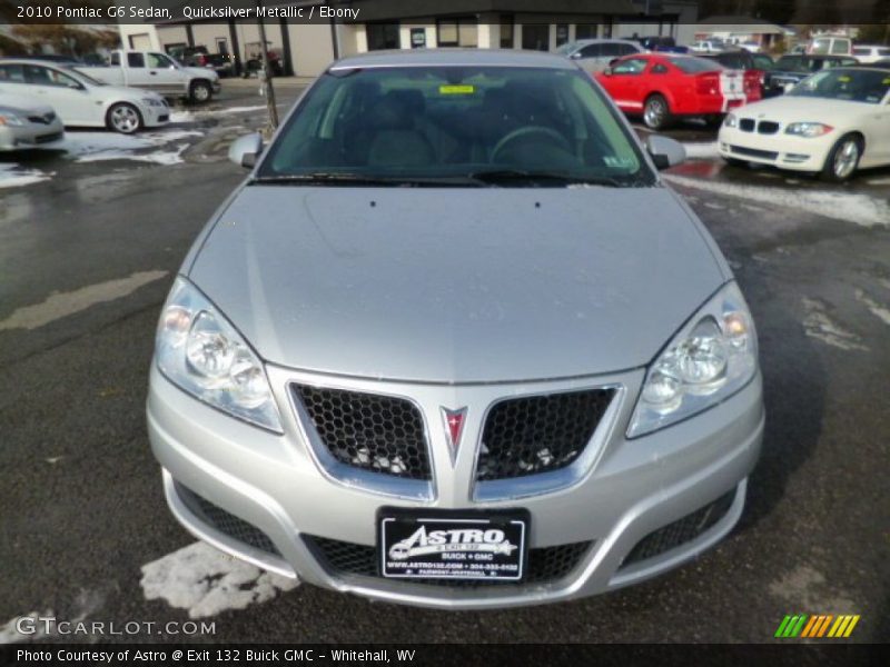 Quicksilver Metallic / Ebony 2010 Pontiac G6 Sedan