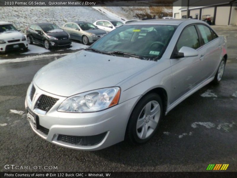 Quicksilver Metallic / Ebony 2010 Pontiac G6 Sedan