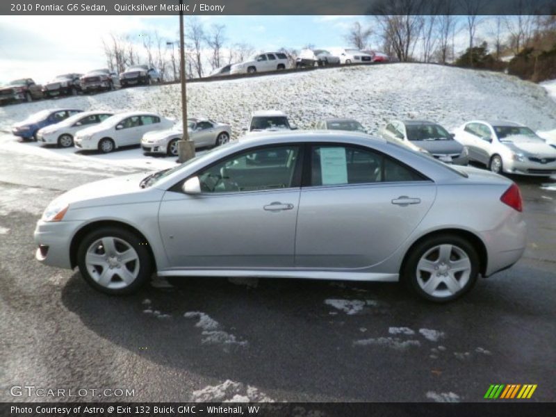 Quicksilver Metallic / Ebony 2010 Pontiac G6 Sedan