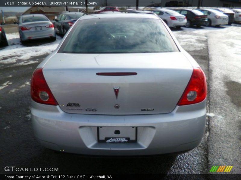 Quicksilver Metallic / Ebony 2010 Pontiac G6 Sedan