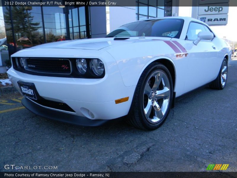 Bright White / Dark Slate Gray 2012 Dodge Challenger R/T Plus