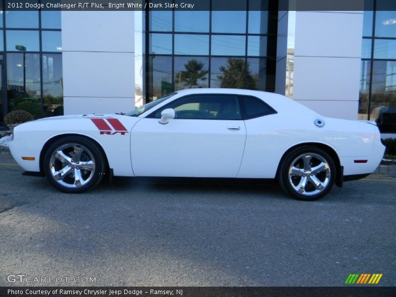 Bright White / Dark Slate Gray 2012 Dodge Challenger R/T Plus