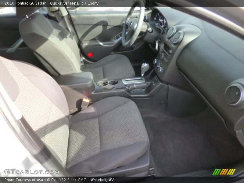 Quicksilver Metallic / Ebony 2010 Pontiac G6 Sedan
