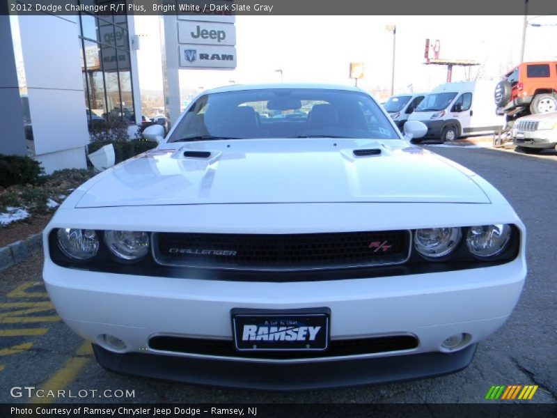 Bright White / Dark Slate Gray 2012 Dodge Challenger R/T Plus