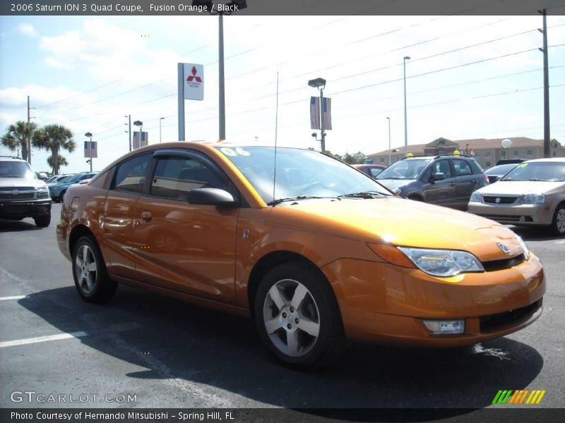 Fusion Orange / Black 2006 Saturn ION 3 Quad Coupe