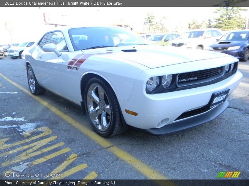 Bright White / Dark Slate Gray 2012 Dodge Challenger R/T Plus