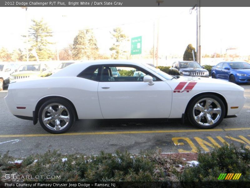 Bright White / Dark Slate Gray 2012 Dodge Challenger R/T Plus