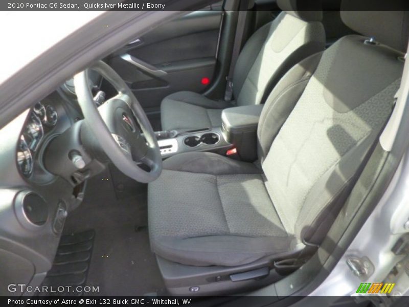 Quicksilver Metallic / Ebony 2010 Pontiac G6 Sedan