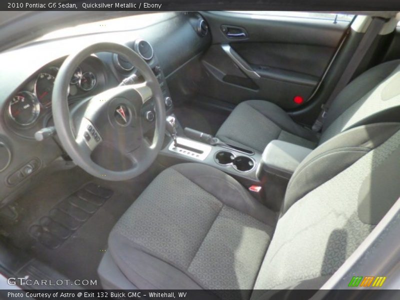 Quicksilver Metallic / Ebony 2010 Pontiac G6 Sedan