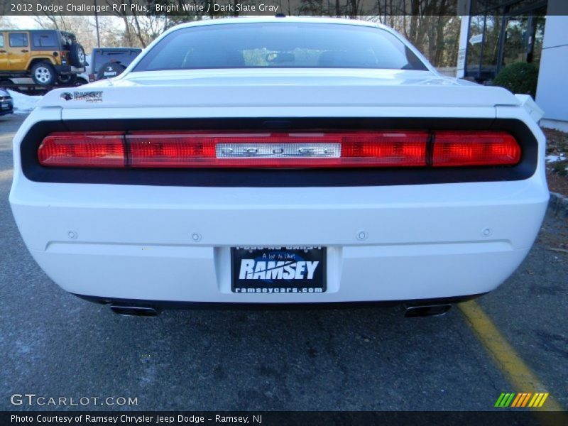 Bright White / Dark Slate Gray 2012 Dodge Challenger R/T Plus