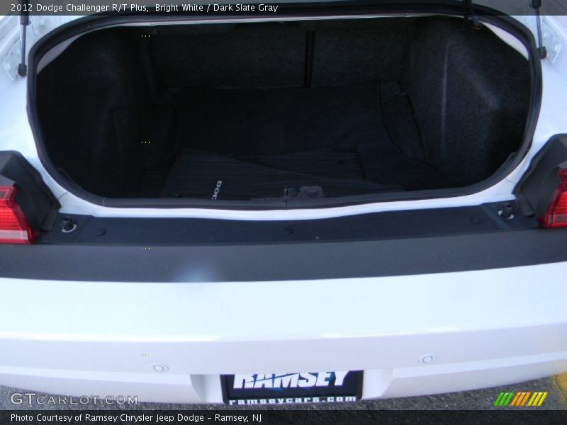 Bright White / Dark Slate Gray 2012 Dodge Challenger R/T Plus