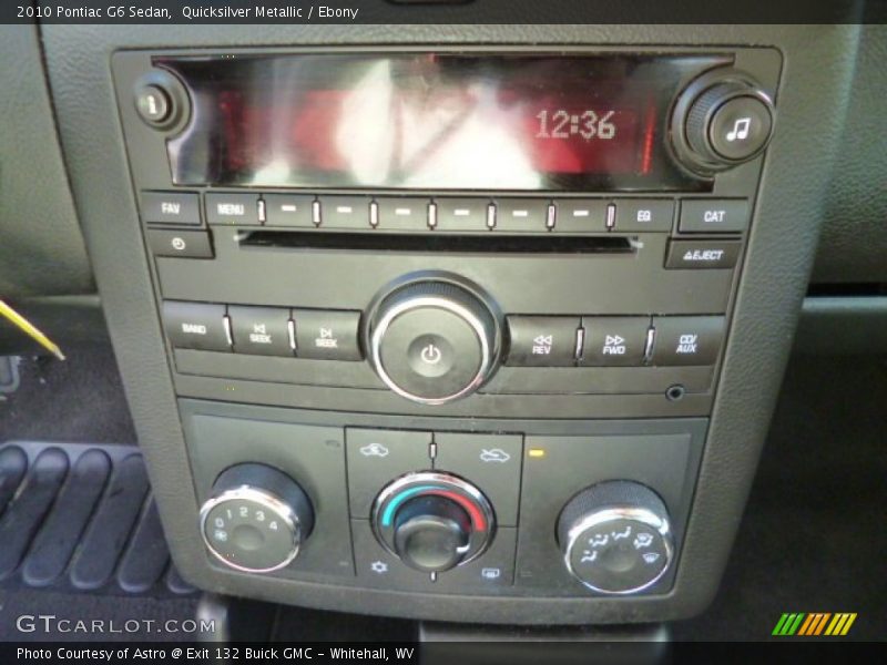 Quicksilver Metallic / Ebony 2010 Pontiac G6 Sedan