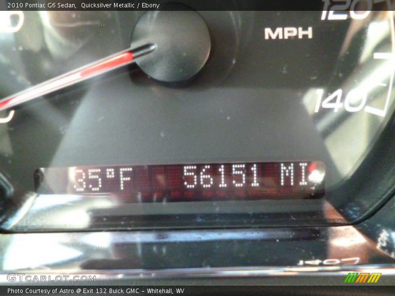 Quicksilver Metallic / Ebony 2010 Pontiac G6 Sedan