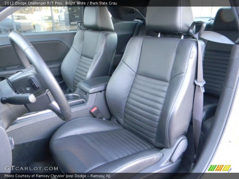 Bright White / Dark Slate Gray 2012 Dodge Challenger R/T Plus