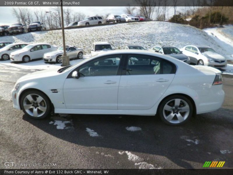 White Hot / Onyx/Red 2009 Pontiac G8 GT