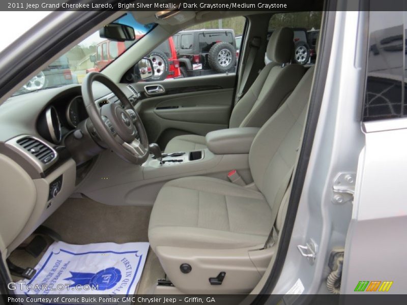 Bright Silver Metallic / Dark Graystone/Medium Graystone 2011 Jeep Grand Cherokee Laredo