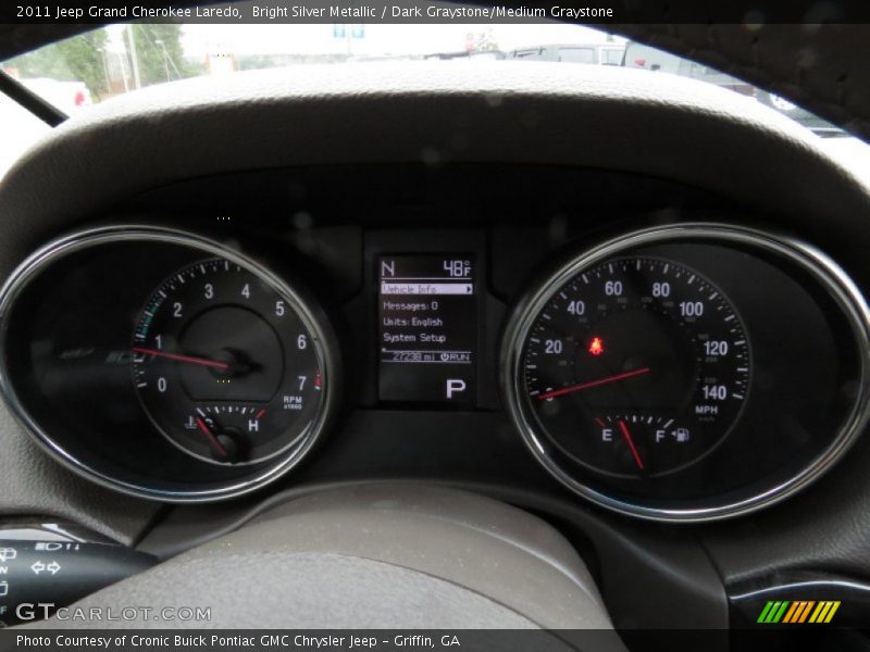 Bright Silver Metallic / Dark Graystone/Medium Graystone 2011 Jeep Grand Cherokee Laredo