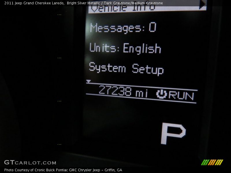 Bright Silver Metallic / Dark Graystone/Medium Graystone 2011 Jeep Grand Cherokee Laredo