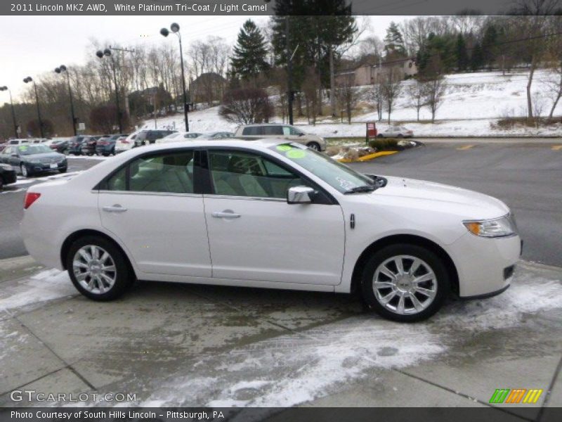 White Platinum Tri-Coat / Light Camel 2011 Lincoln MKZ AWD