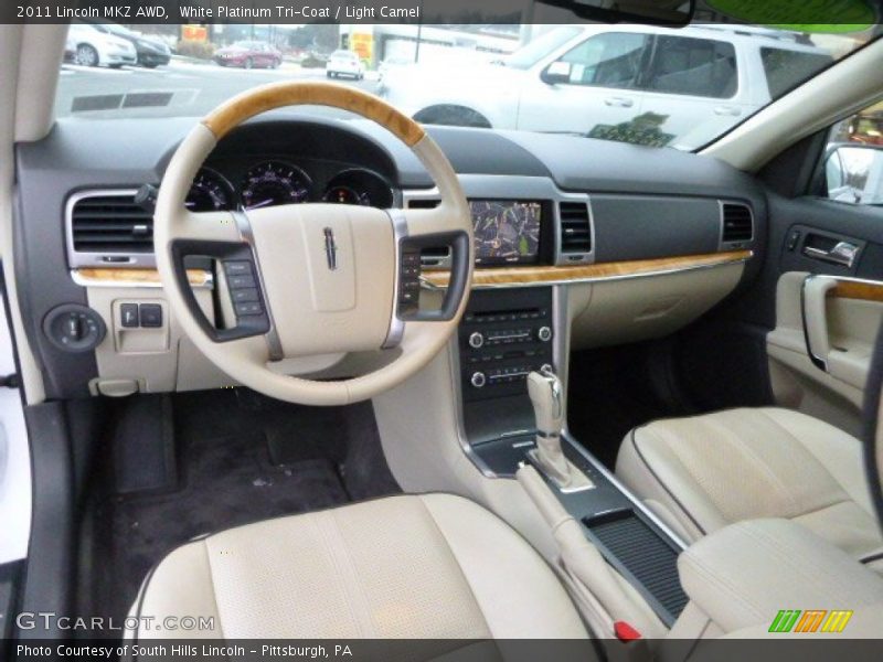 White Platinum Tri-Coat / Light Camel 2011 Lincoln MKZ AWD