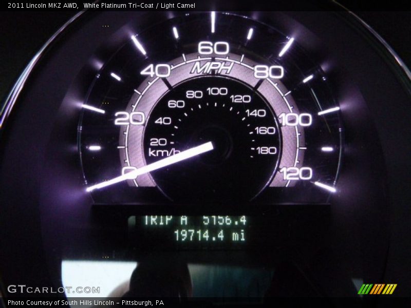 White Platinum Tri-Coat / Light Camel 2011 Lincoln MKZ AWD