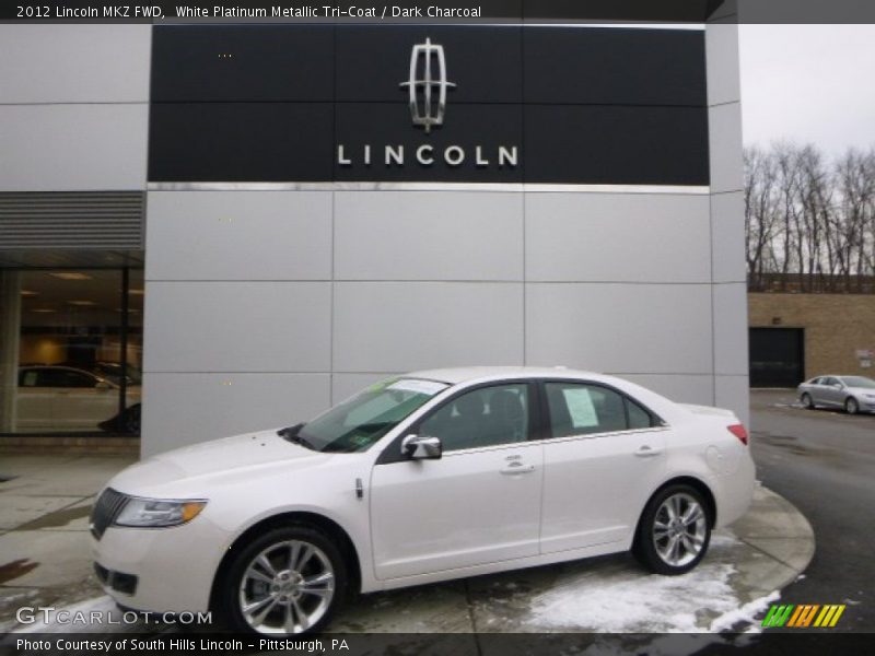 White Platinum Metallic Tri-Coat / Dark Charcoal 2012 Lincoln MKZ FWD