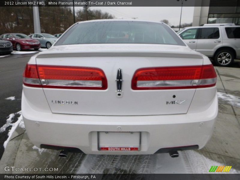 White Platinum Metallic Tri-Coat / Dark Charcoal 2012 Lincoln MKZ FWD