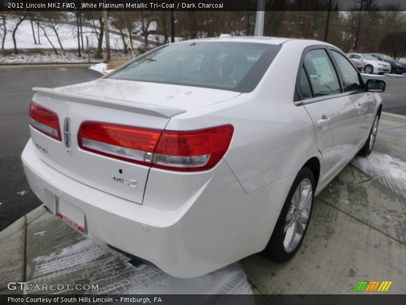 White Platinum Metallic Tri-Coat / Dark Charcoal 2012 Lincoln MKZ FWD