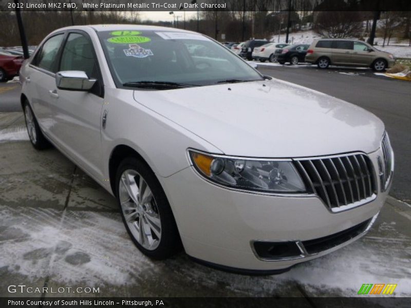 White Platinum Metallic Tri-Coat / Dark Charcoal 2012 Lincoln MKZ FWD