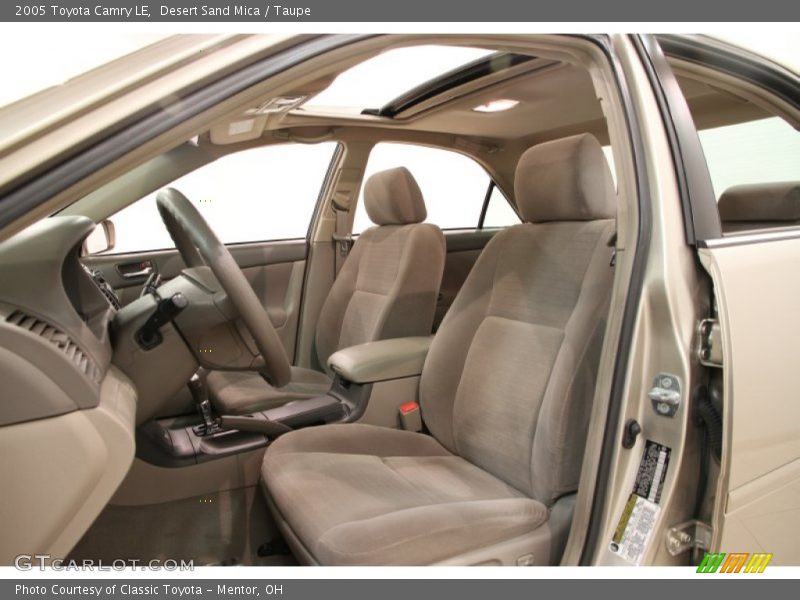 Front Seat of 2005 Camry LE