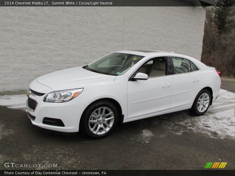 Summit White / Cocoa/Light Neutral 2014 Chevrolet Malibu LT