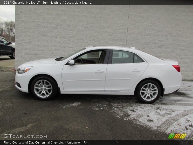 Summit White / Cocoa/Light Neutral 2014 Chevrolet Malibu LT