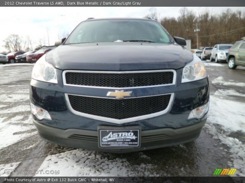 Dark Blue Metallic / Dark Gray/Light Gray 2012 Chevrolet Traverse LS AWD