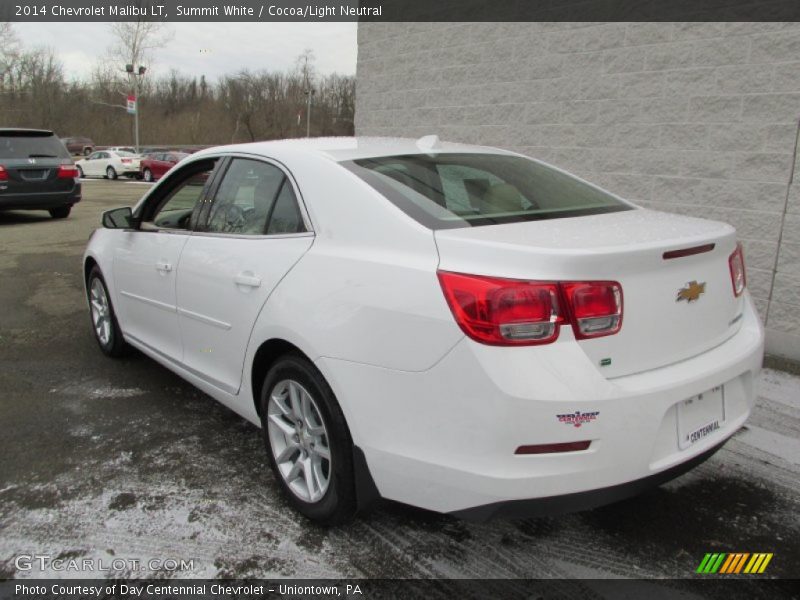 Summit White / Cocoa/Light Neutral 2014 Chevrolet Malibu LT