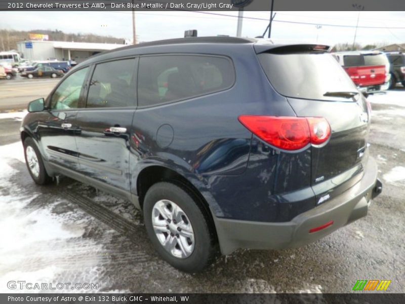 Dark Blue Metallic / Dark Gray/Light Gray 2012 Chevrolet Traverse LS AWD