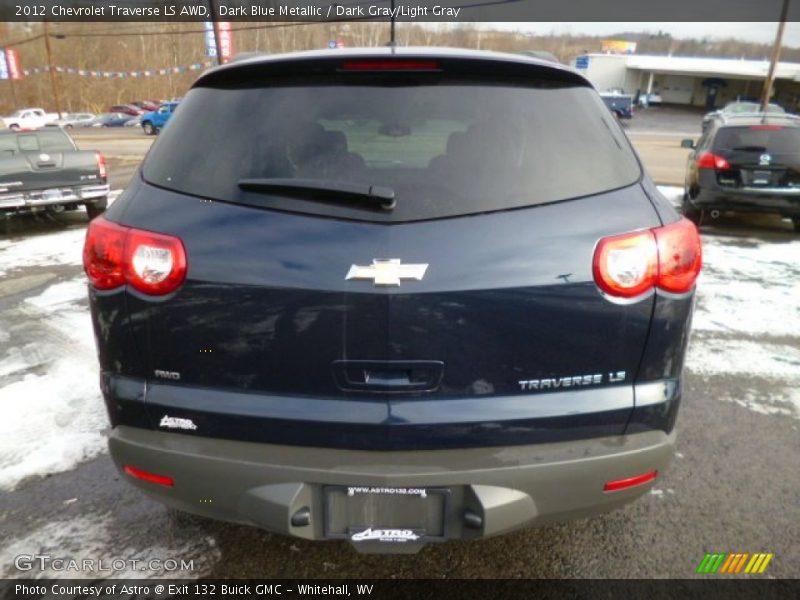 Dark Blue Metallic / Dark Gray/Light Gray 2012 Chevrolet Traverse LS AWD