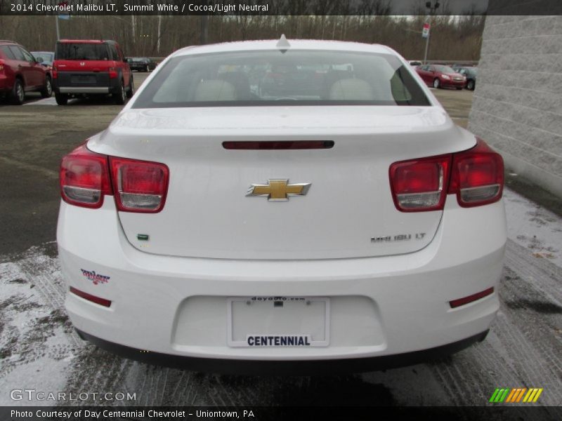 Summit White / Cocoa/Light Neutral 2014 Chevrolet Malibu LT