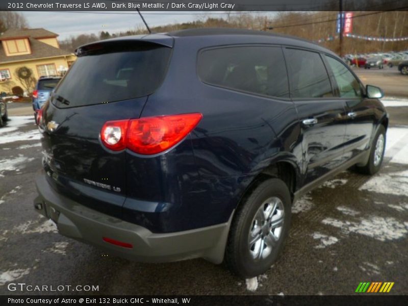 Dark Blue Metallic / Dark Gray/Light Gray 2012 Chevrolet Traverse LS AWD